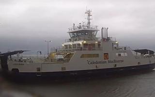 Out of action: Cal Mac ferry at 9.30am