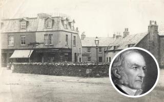 William Gladstone, inset, and Largs in 1800s