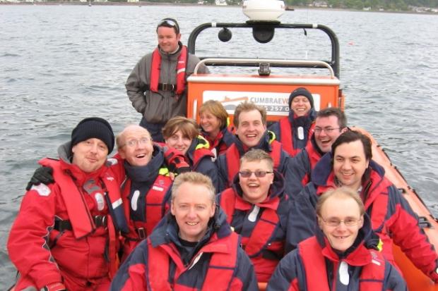 Largs Round Tablers on a rib trip to Cumbrae